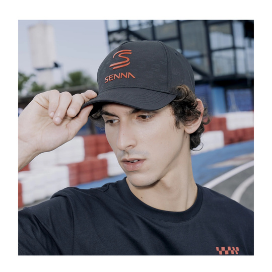 Czapka z daszkiem Debossed Logo Ayrton Senna Collection 2026 czarna