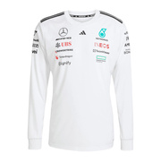 Koszulka z długim rękawem Team Mercedes AMG F1 biała