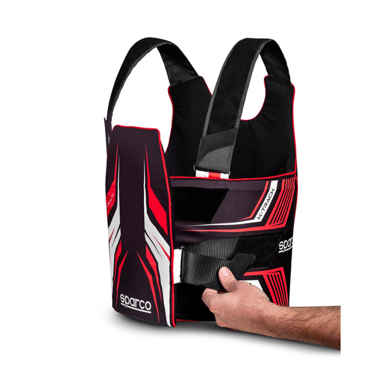 Kamizelka ochronna Sparco K-Track czarna/czerwona