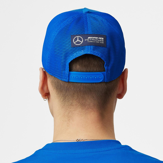 Czapka męska baseballowa George Russell Trucker blue Mercedes AMG F1