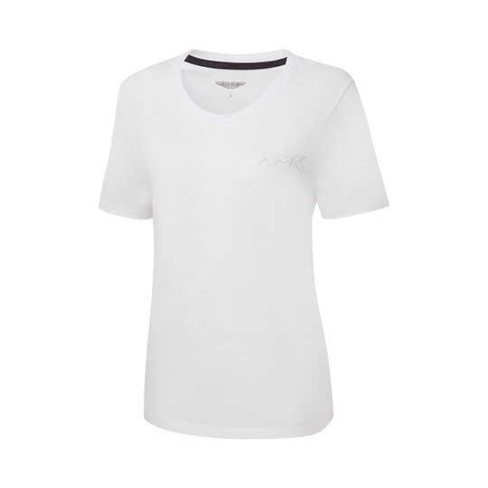Koszulka t-shirt damska AMR Logo Aston Martin Racing biała 2026