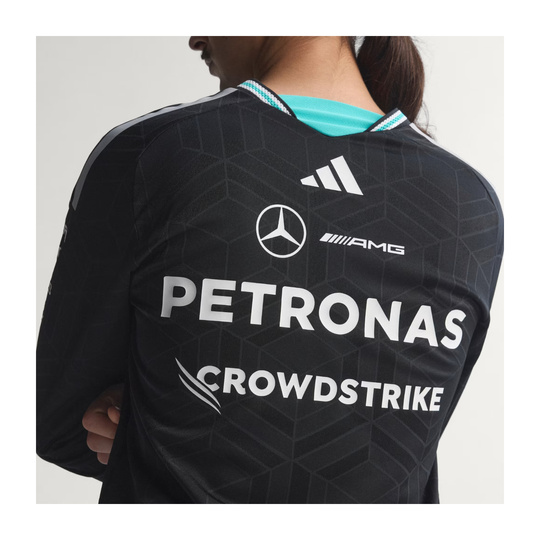 Koszulka z długim rękawem czarna Authentic Team Mercedes AMG F1 2026