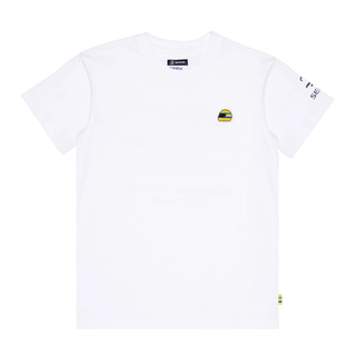 Koszulka t-shirt męska Helmet biała Ayrton Senna 2026