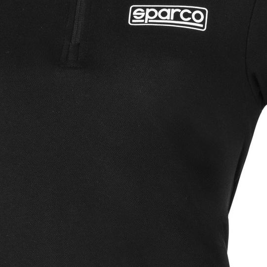 Koszulka polo damska ZIP MY24 Sparco czarna