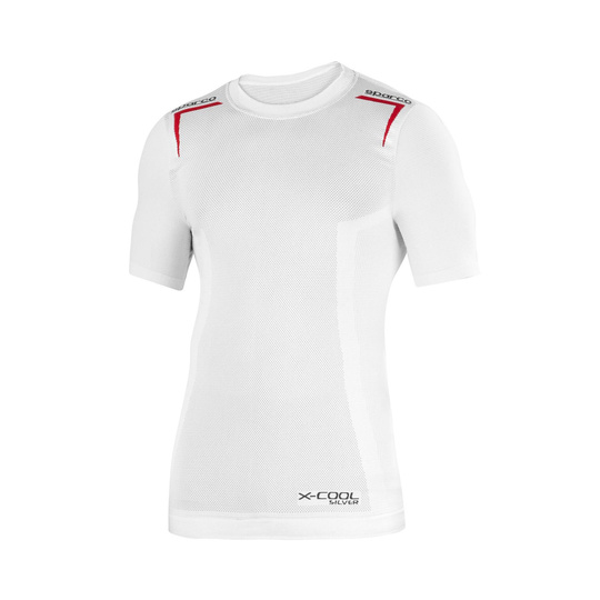 T-shirt kartingowy Sparco K-CARBON biały