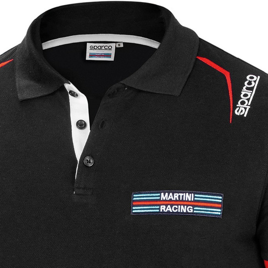 Koszulka polo Martini Logo Sparco czarna