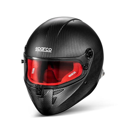 Kask kartingowy Sparco STEALTH KF CARBON 8878-2024 czarno-czerwony (FIA)