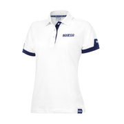 Koszulka polo damska Corporate Sparco biała