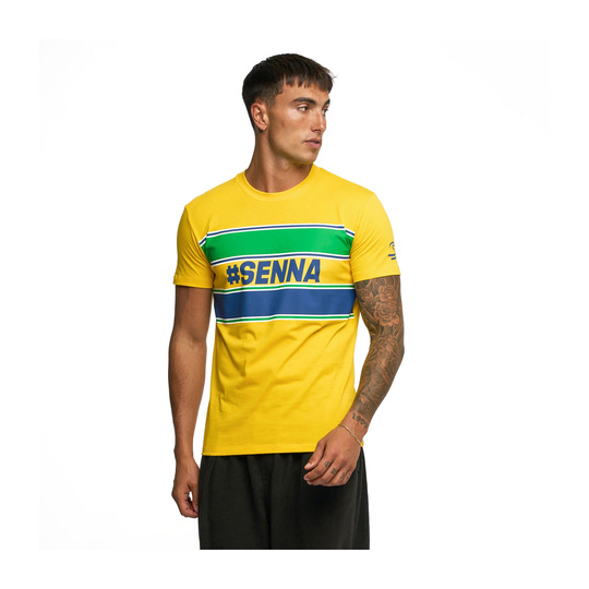 Koszulka t-shirt męska Hashtag żółta Senna 2025
