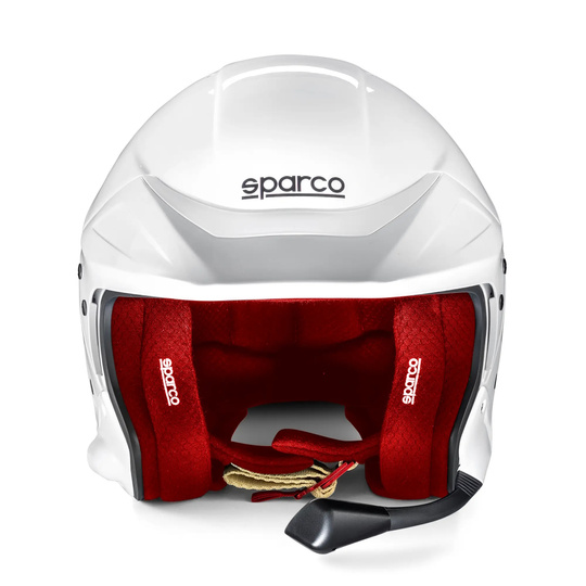 Kask Sparco Flux RJ-i biały/czerwony (FIA)