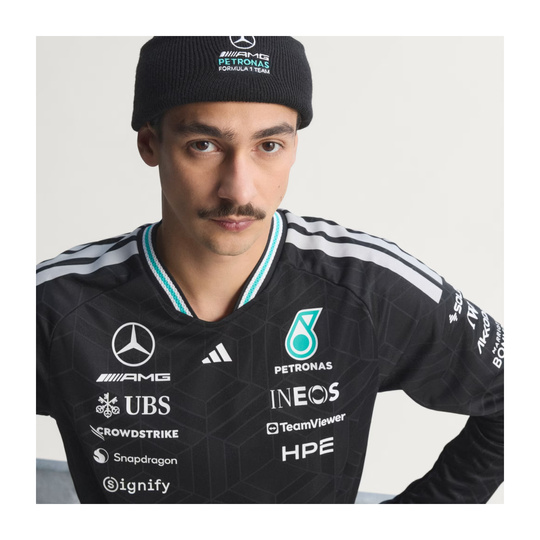 Koszulka z długim rękawem Authentic Team Mercedes AMG F1 2026 czarna