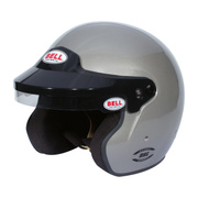 Kask Bell MAG srebrny z klipsami HANS (FIA)