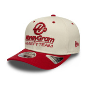Czapka baseballowa męska Wordmark kremowa Haas F1 2026