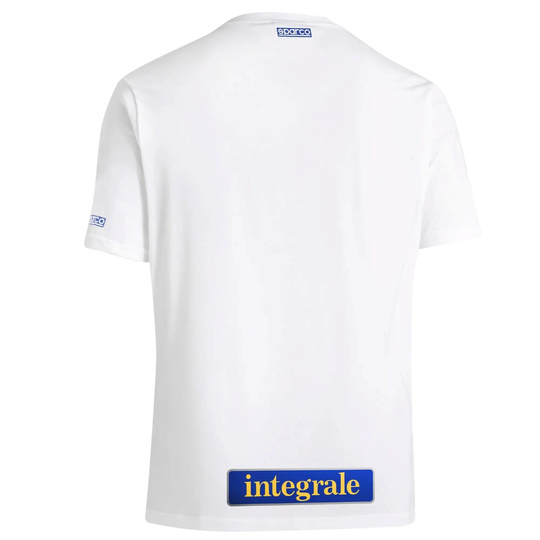 Koszulka t-shirt Lancia HF Delta Integrale Sparco biała/żółta
