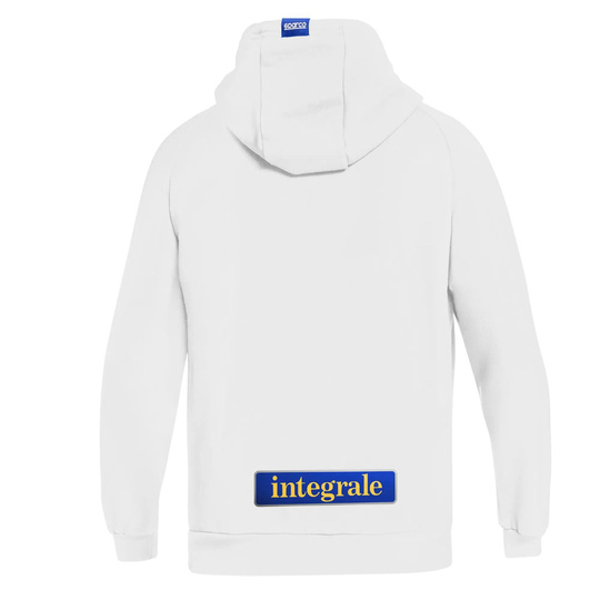 Bluza z kapturem Lancia HF Delta Integrale Sparco biała/czerwona