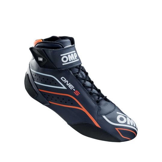 Buty OMP ONE-S MY26 granatowo-pomarańczowe (FIA)