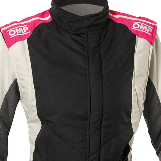 Kombinezon OMP First Evo Elle MY25 czarny/różowy (FIA)