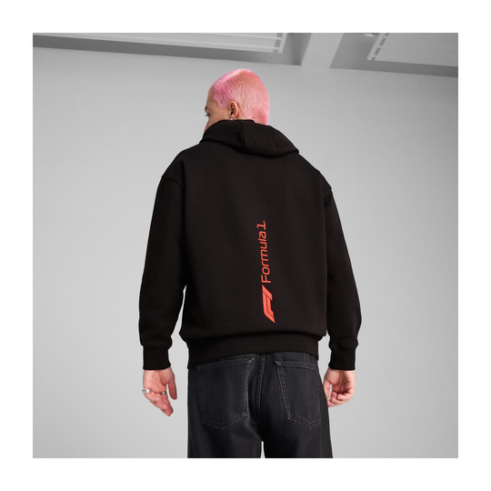 Bluza męska z kapturem Essential Relaxed Logo czarna Formula 1 2025