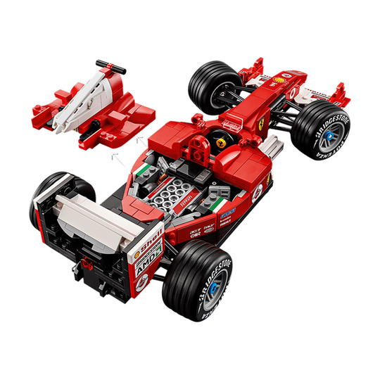 Model LEGO ICONS Ferrari F2004 i Michael Schumacher