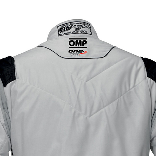 Kombinezon OMP One-S Air srebrny (FIA)