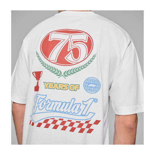 Koszulka T-shirt męska Legacy Graphic biała Formula 1 2025