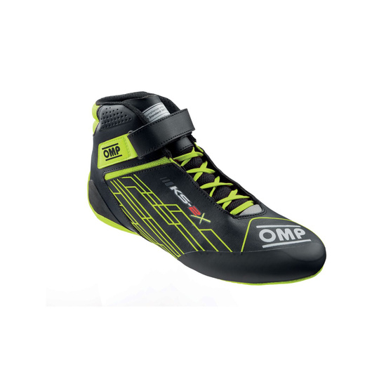 Buty kartingowe dziecięce OMP KS-2X czarno-żółte (FIA)