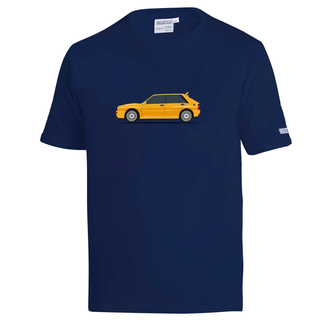 Koszulka t-shirt Lancia HF Delta Integrale Sparco granatowa/żółta