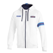 Bluza z kapturem rozpinana Martini Racing MY25 Sparco biała