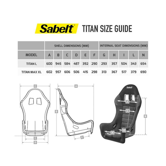 Fotel Sabelt TITAN XL (homologacja FIA)