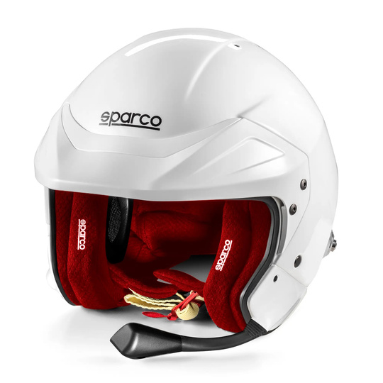 Kask Sparco Flux RJ-i biały/czerwony (FIA)