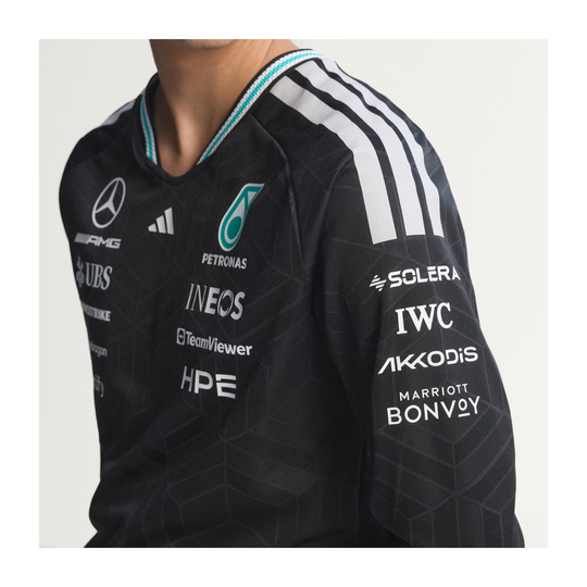 Koszulka z długim rękawem Authentic Team Mercedes AMG F1 2026 czarna