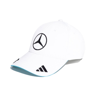 Czapka męska baseballowa biała George Russell Mercedes AMG F1 2025