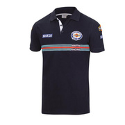 Koszulka polo Martini Stripe Sparco granatowa