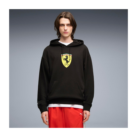 Bluza z kapturem Large Logo Scuderia Ferrari F1 2026 czarna