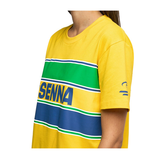Koszulka t-shirt męska Hashtag żółta Senna 2025