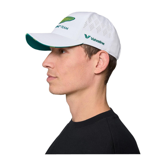 Czapka baseballowa męska biała Team Aston Martin F1 2025