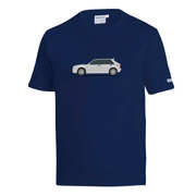 Koszulka t-shirt Lancia HF Delta Integrale Sparco granatowa/biała