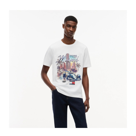 Koszulka t-shirt Miami Graphic Cadillac F1 2026 biała
