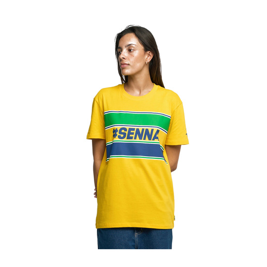 Koszulka t-shirt męska Hashtag żółta Senna 2025