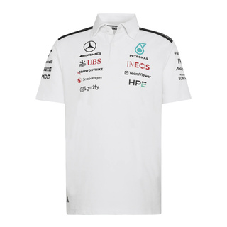 Koszulka polo Team Mercedes AMG F1 2026 biała