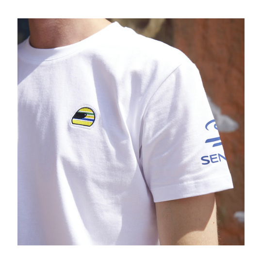 Koszulka t-shirt Ayrton Senna Helmet Ayrton Senna Collection 2026 biała