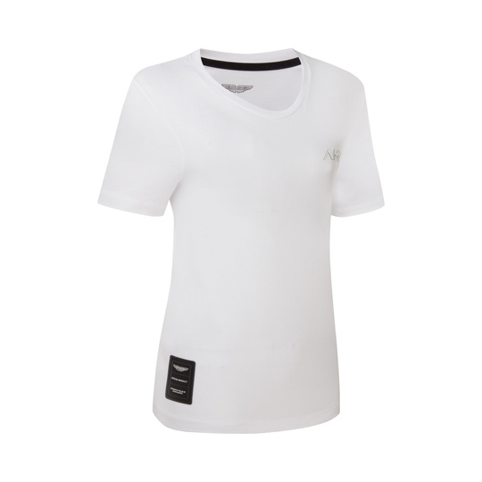 Koszulka t-shirt damska AMR Logo Aston Martin Racing biała 2026