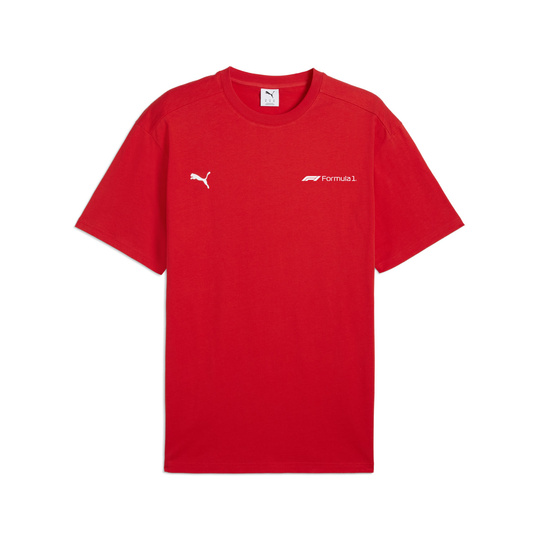 Koszulka T-shirt męski Essential Relaxed Logo czerwona Formula 1 2025