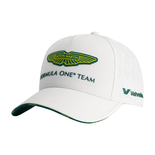 Czapka baseballowa męska biała Team Aston Martin F1 2025