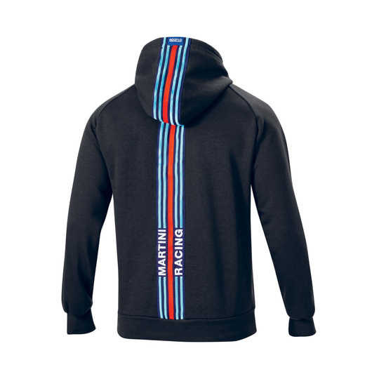 Bluza z kapturem Stripe Martini Racing Sparco czarna