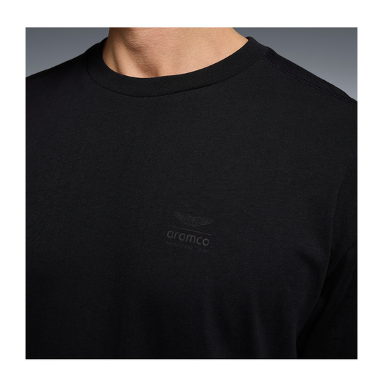 Koszulka t-shirt męska czarna Stealth Logo Aston Martin F1 2026