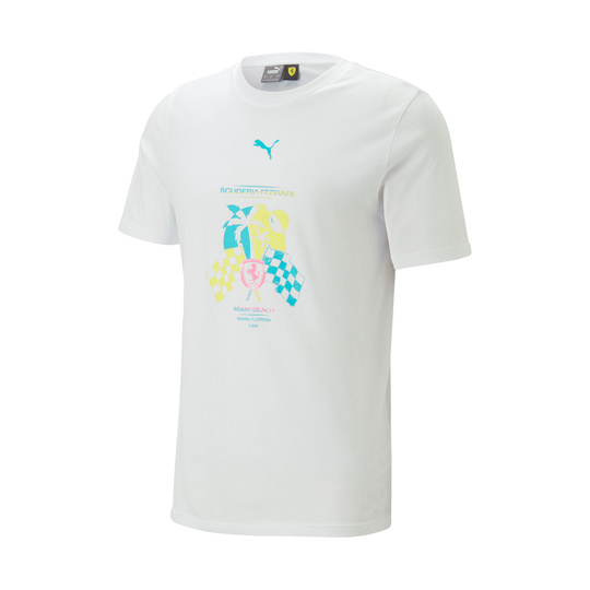 Koszulka t-shirt Miami GP Scuderia Ferrari F1 biała