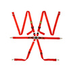 Pasy 6-punktowe OMP One Versa czerwone (FIA)