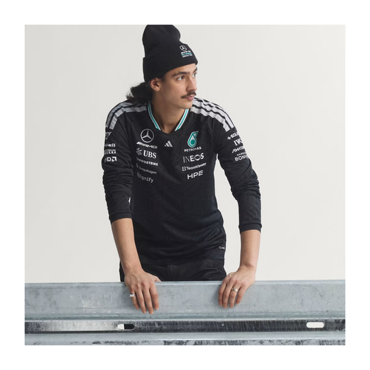 Koszulka z długim rękawem Authentic Team Mercedes AMG F1 2026 czarna