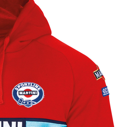 Bluza z kapturem Martini Racing Sparco czerwona